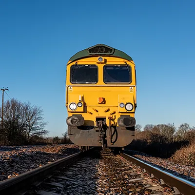 Train engine front view